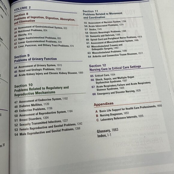 Medical Surgical Nursing Vol 2 10th Edition Textbook Lewis Bucher Harding - Picture 9 of 12